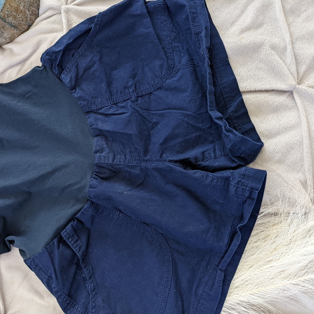 Motherhood Maternity Blue Shorts